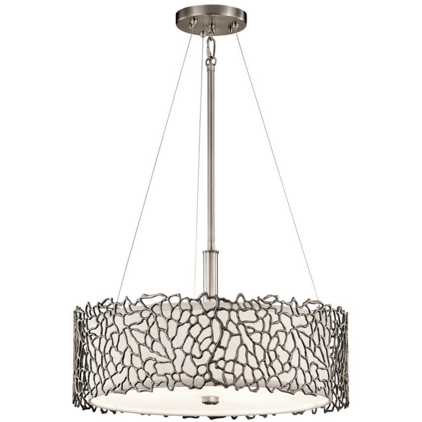 Kichler - Pendelkrona SILVER CORAL 3xE27/100W/230V matt krom