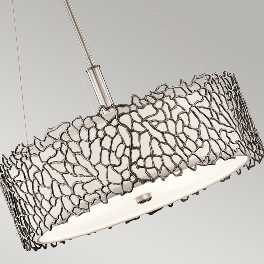 Kichler - Pendelkrona SILVER CORAL 3xE27/100W/230V matt krom