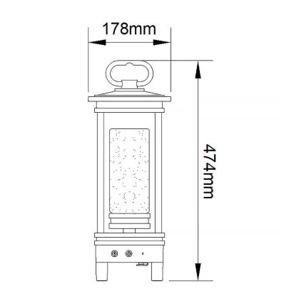 Kichler - LED Utomhus uppladdningsbar bordslampa med en högtalare SOUTH HOPE LED/3W/230V IP44