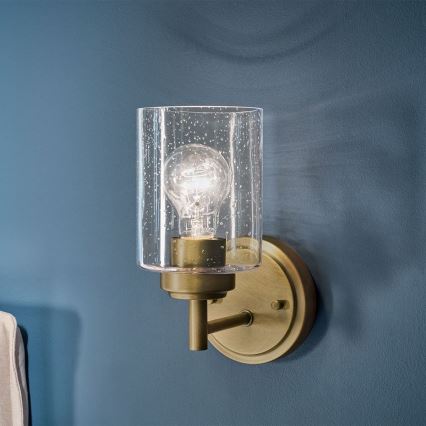 Kichler - Vägglampa WINSLOW 1xE27/60W/230V mässing