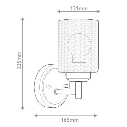 Kichler - Vägglampa WINSLOW 1xE27/60W/230V mässing