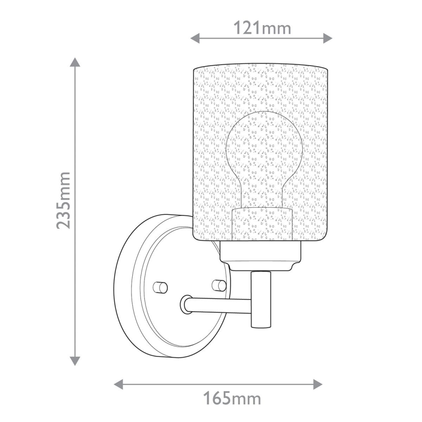 Kichler - Vägglampa WINSLOW 1xE27/60W/230V mässing