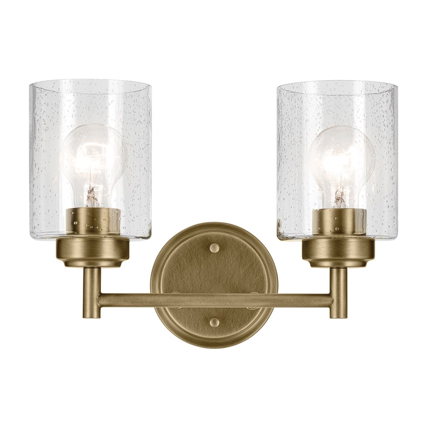 Kichler - Vägglampa WINSLOW 2xE27/60W/230V mässing