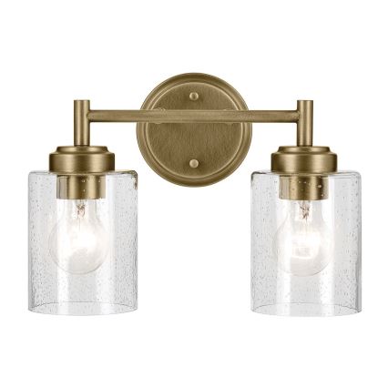 Kichler - Vägglampa WINSLOW 2xE27/60W/230V mässing