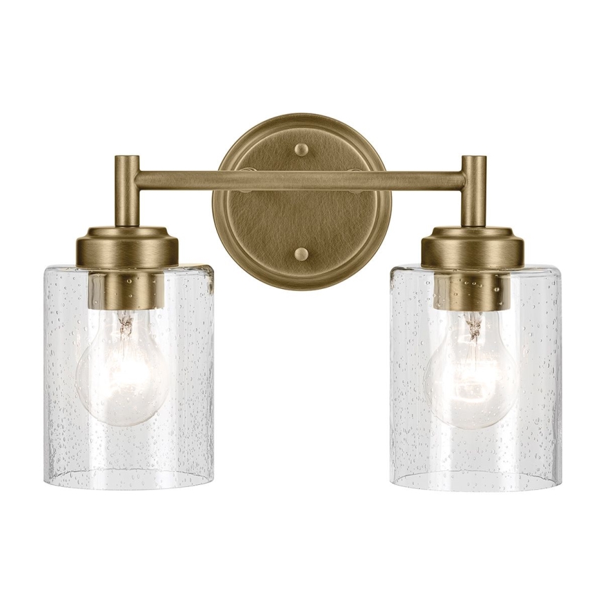 Kichler - Vägglampa WINSLOW 2xE27/60W/230V mässing
