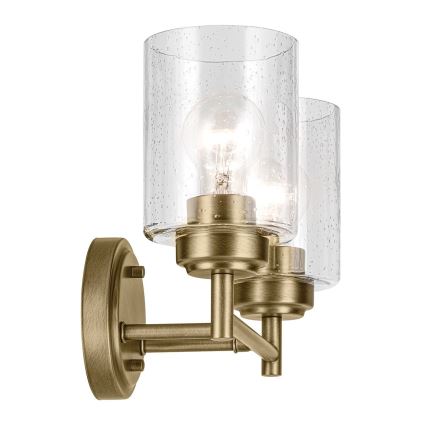 Kichler - Vägglampa WINSLOW 2xE27/60W/230V mässing