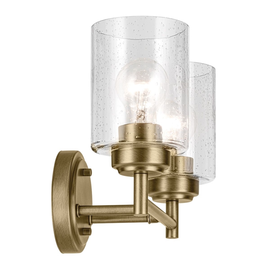 Kichler - Vägglampa WINSLOW 2xE27/60W/230V mässing