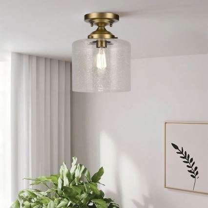 Kichler - Taklampa WINSLOW 1xE27/60W/230V diameter 21,6 cm mässing