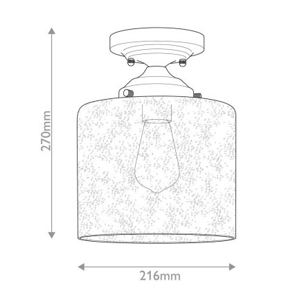 Kichler - Taklampa WINSLOW 1xE27/60W/230V diameter 21,6 cm mässing