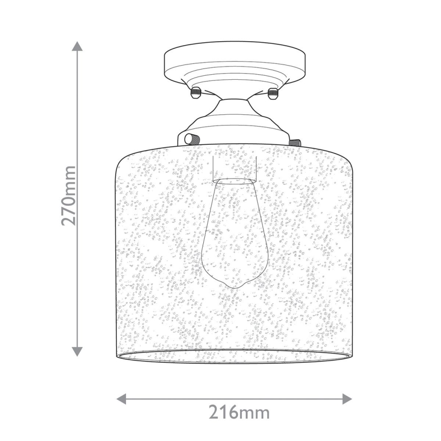 Kichler - Taklampa WINSLOW 1xE27/60W/230V diameter 21,6 cm mässing