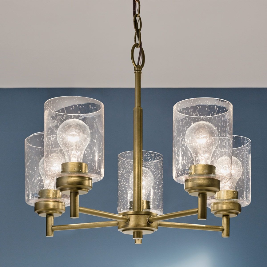 Kichler - Ljuskrona på kedja WINSLOW 5xE27/60W/230V diameter 50,2 cm mässing