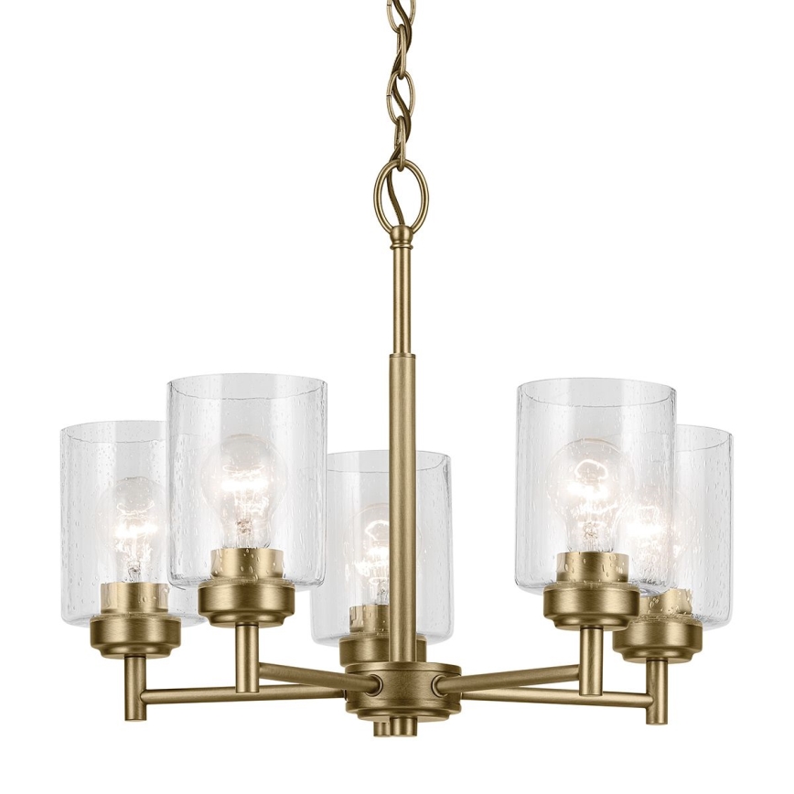 Kichler - Ljuskrona på kedja WINSLOW 5xE27/60W/230V diameter 50,2 cm mässing