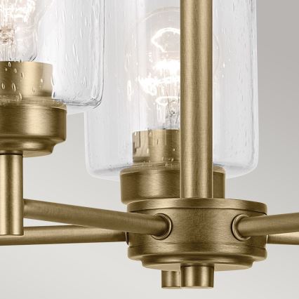 Kichler - Ljuskrona på kedja WINSLOW 5xE27/60W/230V diameter 50,2 cm mässing
