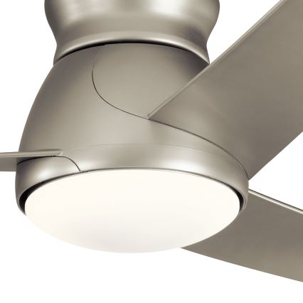 Kichler - LED Dimbar takfläkt ERIS LED/10W/230V matt krom IP44 + fjärrkontroll