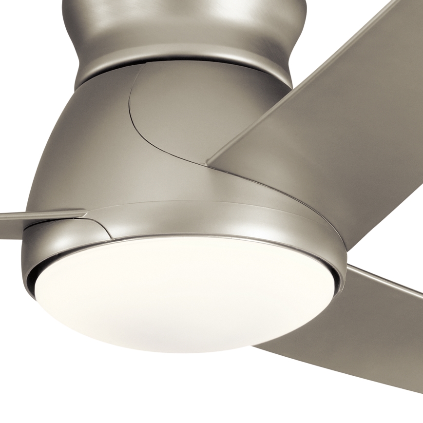 Kichler - LED Dimbar takfläkt ERIS LED/10W/230V matt krom IP44 + fjärrkontroll