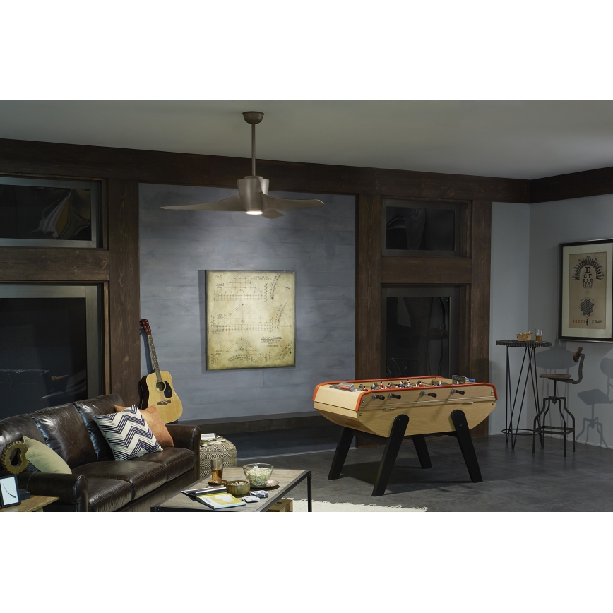 Kichler - LED Dimbar takfläkt PHREE LED/10W/230V silver + fjärrkontroll