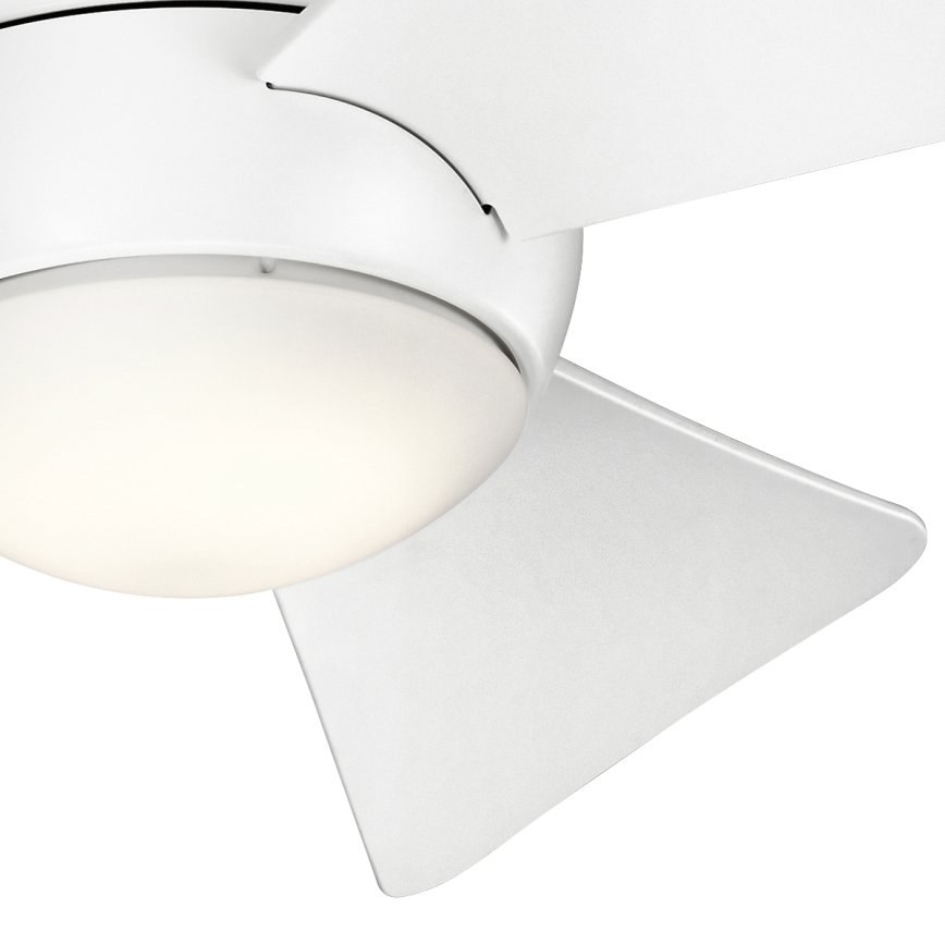 Kichler - LED Dimbar takfläkt SOLA LED/10W/230V IP23 vit + fjärrkontroll