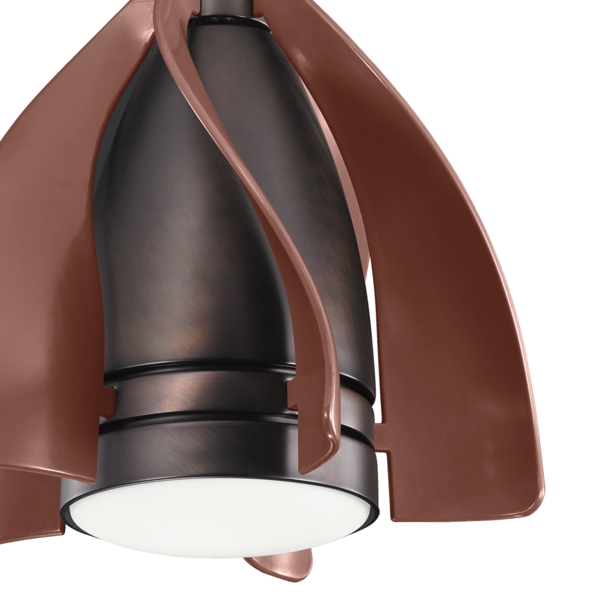 Kichler - LED Dimbar takfläkt TERNA LED/10W/230V brons/brun + fjärrkontroll