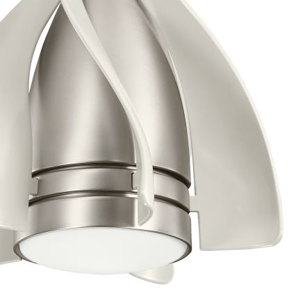 Kichler - LED dimbar takfläkt TERNA LED/10W/230V matt krom/vit + fjärrkontroll