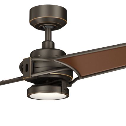 Kichler - LED Dimbart takfläkt XETY LED/10W/230V svart/brun + fjärrkontroll