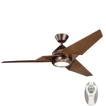 Kichler - LED Dimbar takfläkt JADE LED/18W/230V brun + fjärrkontroll