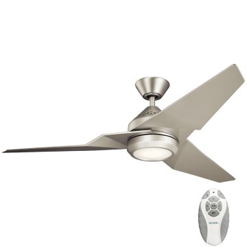 Kichler - LED Dimbar takfläkt JADE LED/18W/230V silver + fjärrkontroll