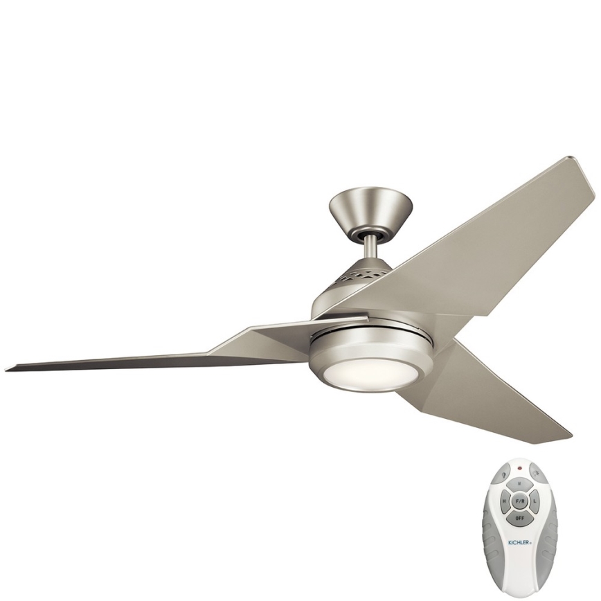 Kichler - LED Dimbar takfläkt JADE LED/18W/230V silver + fjärrkontroll