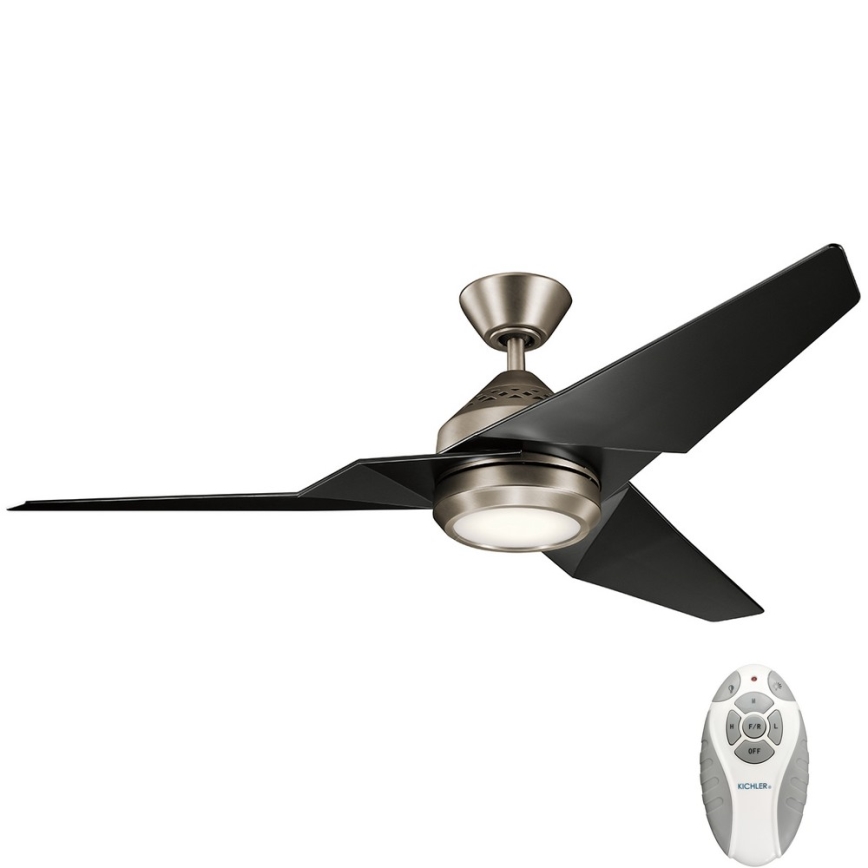 Kichler - LED Dimbar takfläkt JADE LED/18W/230V svart + fjärrkontroll