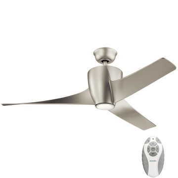 Kichler - LED Dimbar takfläkt PHREE LED/10W/230V silver + fjärrkontroll