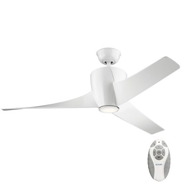 Kichler - LED Dimbar takfläkt PHREE LED/10W/230V vit + fjärrkontroll