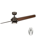 Kichler - LED Dimbart takfläkt XETY LED/10W/230V svart/brun + fjärrkontroll