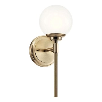 Kichler - LED Vägglampa för badrum BENNO 1xG9/3W/230V IP44 mässing