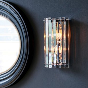 Kichler - LED Vägglampa för badrum CRYSTAL SKYE 2xG9/3W/230V IP44