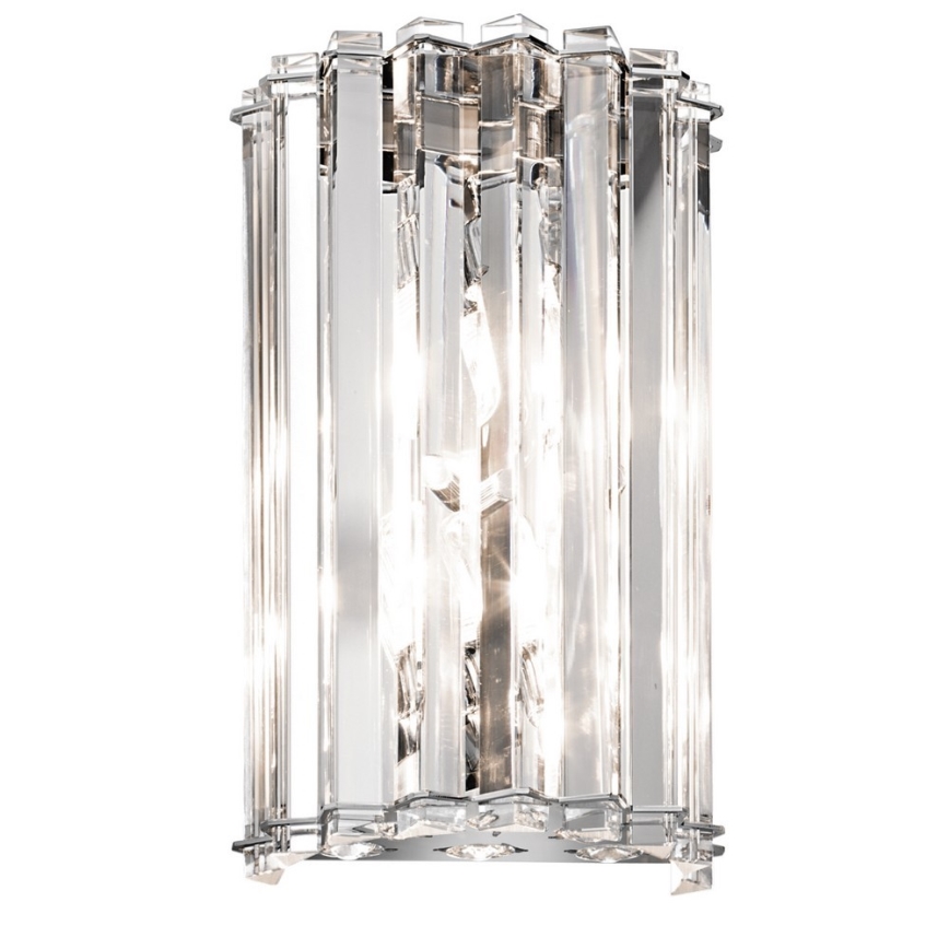 Kichler - LED Vägglampa för badrum CRYSTAL SKYE 2xG9/3W/230V IP44
