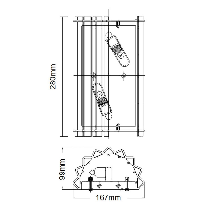 Kichler - LED Vägglampa för badrum CRYSTAL SKYE 2xG9/3W/230V IP44