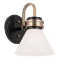 Kichler - LED vägglampa för badrum FARUM 1xG9/3W/230V IP44 svart/mässing