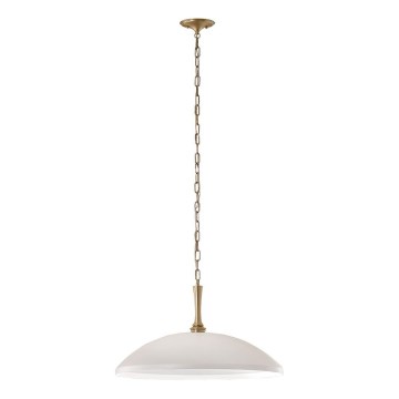Kichler - Ljuskrona på kedja DELAROSA 1xE27/60W/230V vit/mässing