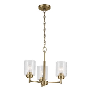 Kichler - Ljuskrona på kedja WINSLOW 3xE27/60W/230V diameter 45,8 cm mässing