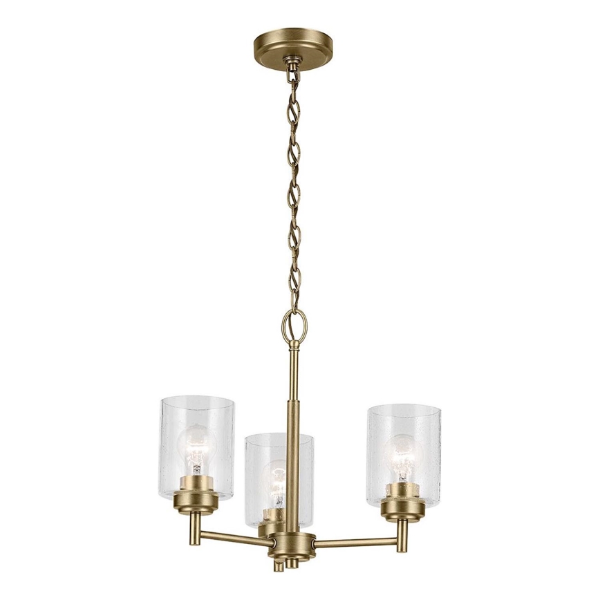 Kichler - Ljuskrona på kedja WINSLOW 3xE27/60W/230V diameter 45,8 cm mässing