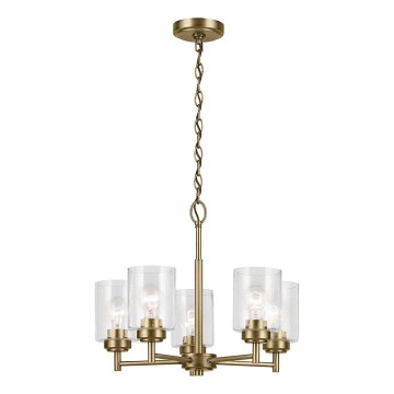 Kichler - Ljuskrona på kedja WINSLOW 5xE27/60W/230V diameter 50,2 cm mässing