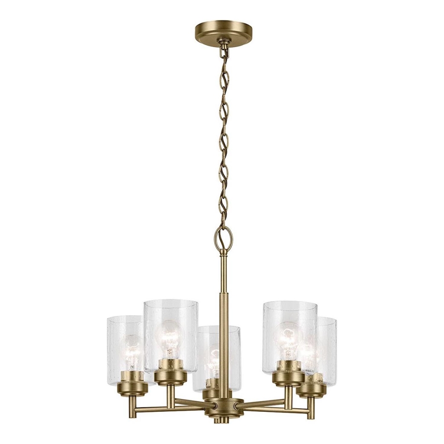 Kichler - Ljuskrona på kedja WINSLOW 5xE27/60W/230V diameter 50,2 cm mässing