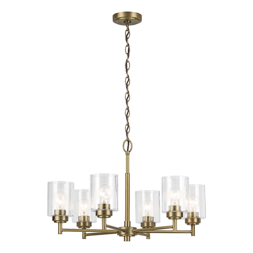 Kichler - Ljuskrona på kedja WINSLOW 6xE27/60W/230V diameter 66 cm mässing
