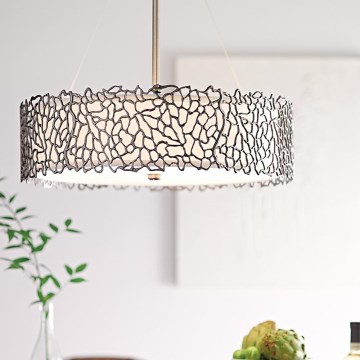 Kichler - Pendelkrona SILVER CORAL 3xE27/100W/230V matt krom