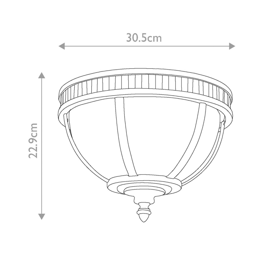 Kichler - Taklampa för utomhusbruk HALLERON 3xE14/40W/230V IP44 antracit