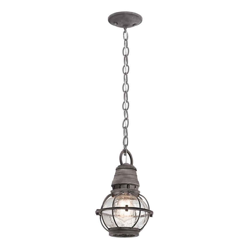 Kichler - Utomhus ljuskrona på kedja BRIDGE POINT 1xE27/60W/230V IP44