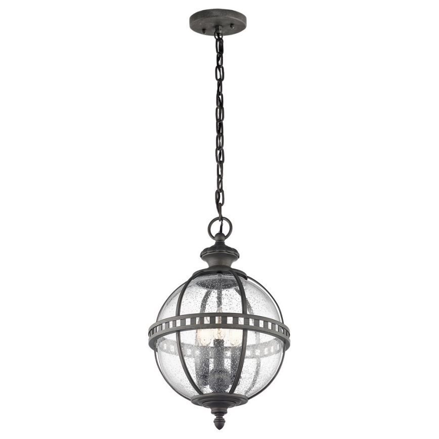 Kichler - Utomhus ljuskrona på kedja  HALLERON 3xE14/60W/230V IP44