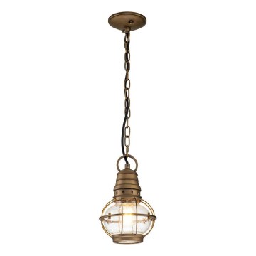 Kichler - Utomhuspendel med kedja BRIDGE POINT 1xE27/60W/230V IP44 brons