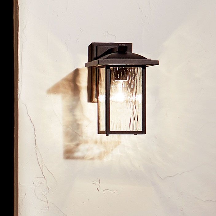 Kichler - Utomhusvägglampa CAPPANNA S 1xE27/60W/230V IP44 svart