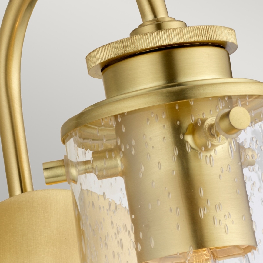 Kichler -  Vägglampa för badrum BRAELYN 1xE27/40W/230V IP44 gyllene
