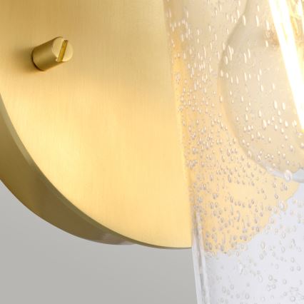 Kichler -  Vägglampa för badrum BRAELYN 1xE27/40W/230V IP44 gyllene